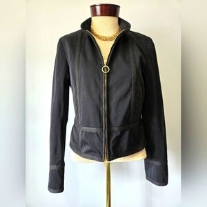 ESCADA Sport Black Fitted Jacket with Gold Hardware. Size 38/ Small- Medium